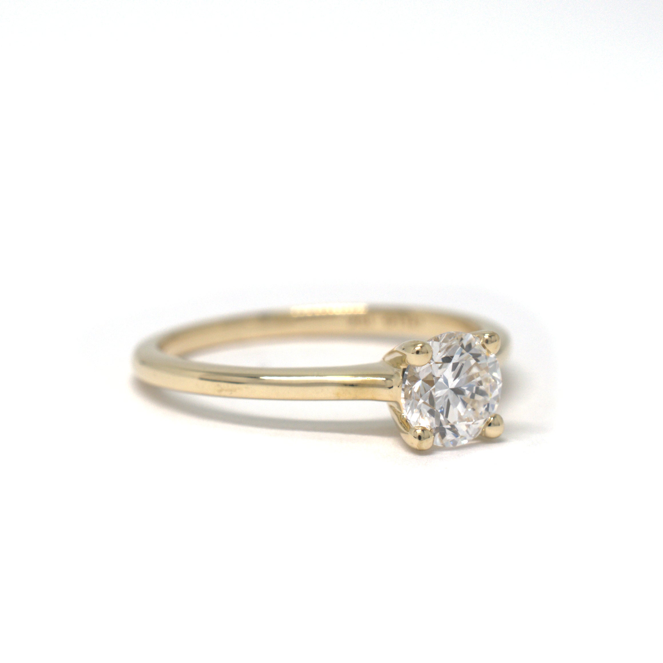 10K Yellow Gold Solitaire with 0.71ct Lab-Grown Round Diamond